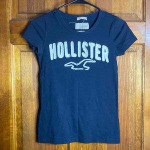 Hollister Navy Blue Tee Shirt Size M